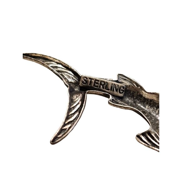 Vintage Sterling Silver Marlin Brooch Pin Swordfish Fisherman Nautical 925 - Picture 7 of 8